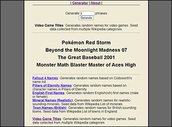Lizards & Labyrinths Random Text screenshot